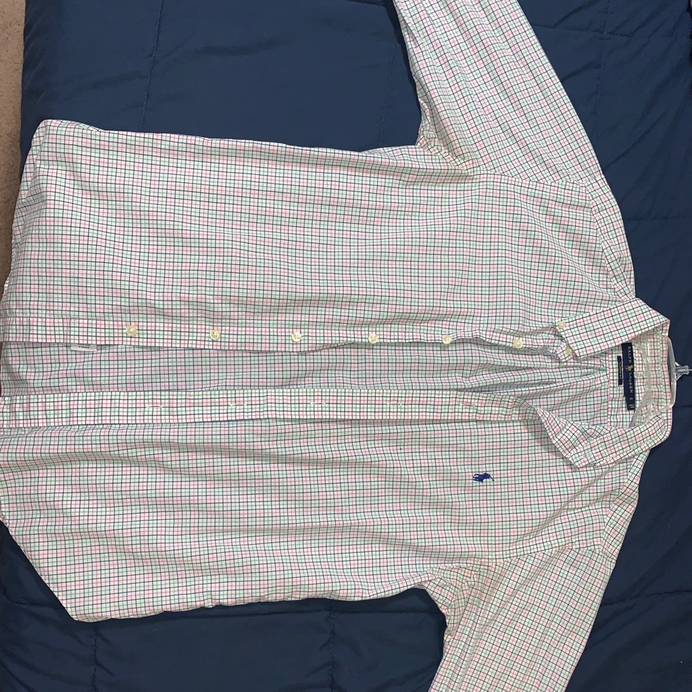 Polo Ralph Lauren Button up pink me green stripes